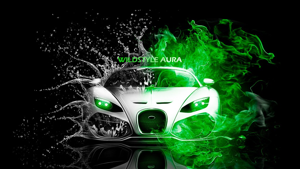 Bugatti-Green-Fire-Water-Abstract-Mix-2013-HD-Wallpapers-design-by-Tony-Kokhan-www.el-tony